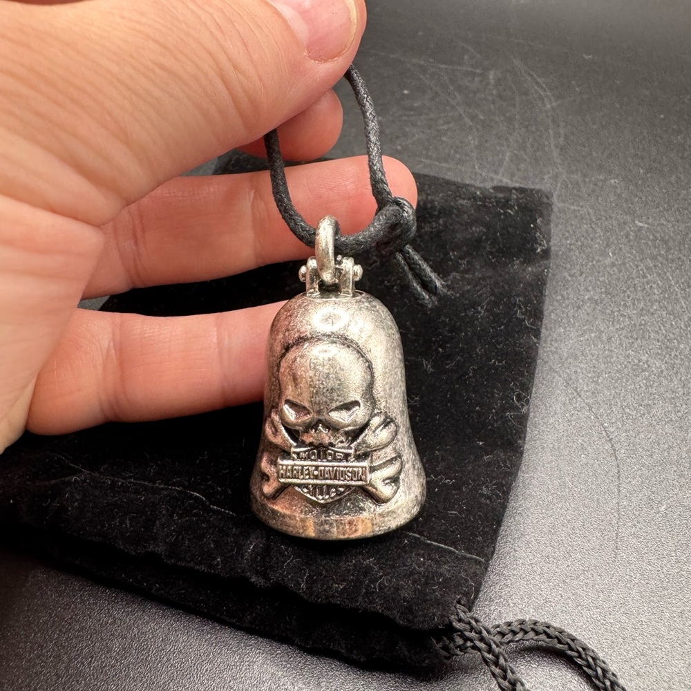 Harley-Davidson Black and Silver Skull Bell